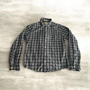 Abercrombie & Fitch Navy, Pink & White Plaid Button-Down Shirt